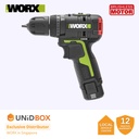 WORX 12V 10MM BRUSHLESS HAMMER DRILL 40NM [WU131X.5]
